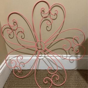 Pink Metal Flower wall Hanging